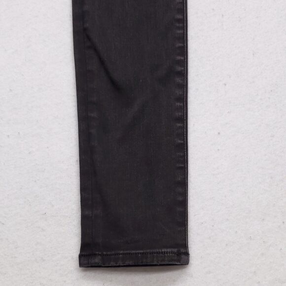 Abercrombie & Fitch Simone Hight Rise Button Denim Jeans Womens Size 27/4L Black - Picture 6 of 8